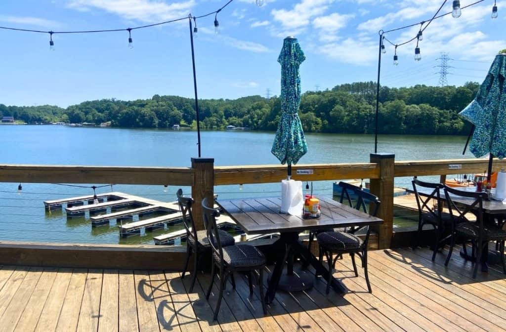 Waterside Bar Grill Patio Lake Norman View