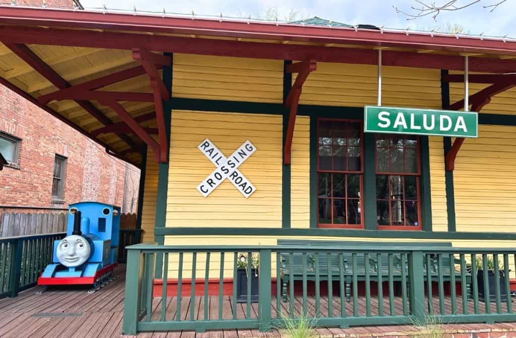Outside of the Saluda Historic Depot & Museum