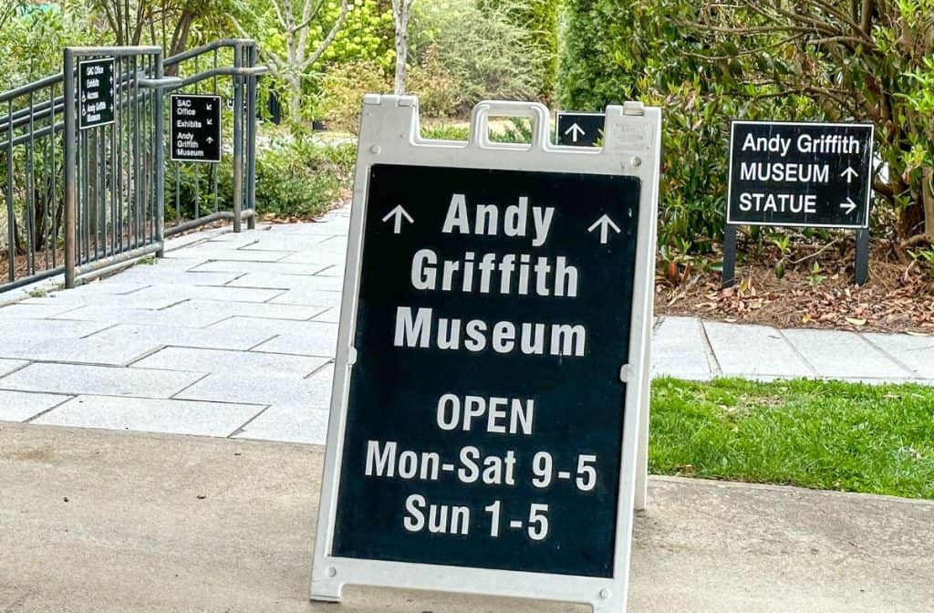 Andy Griffith Museum Sign