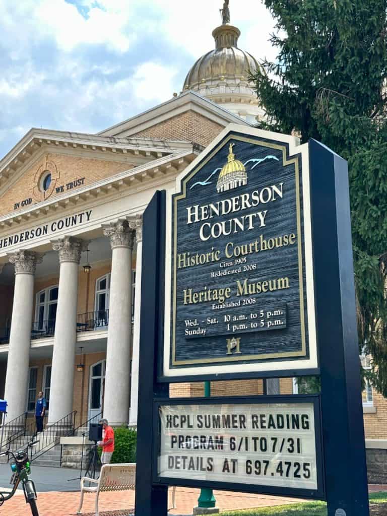 Heritage Museum at the Historic Courthouse in downtown Hendersonville