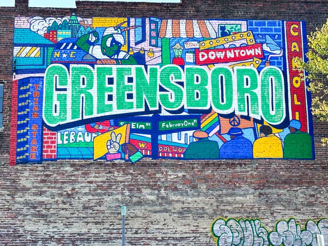 Greensboro colorful mural