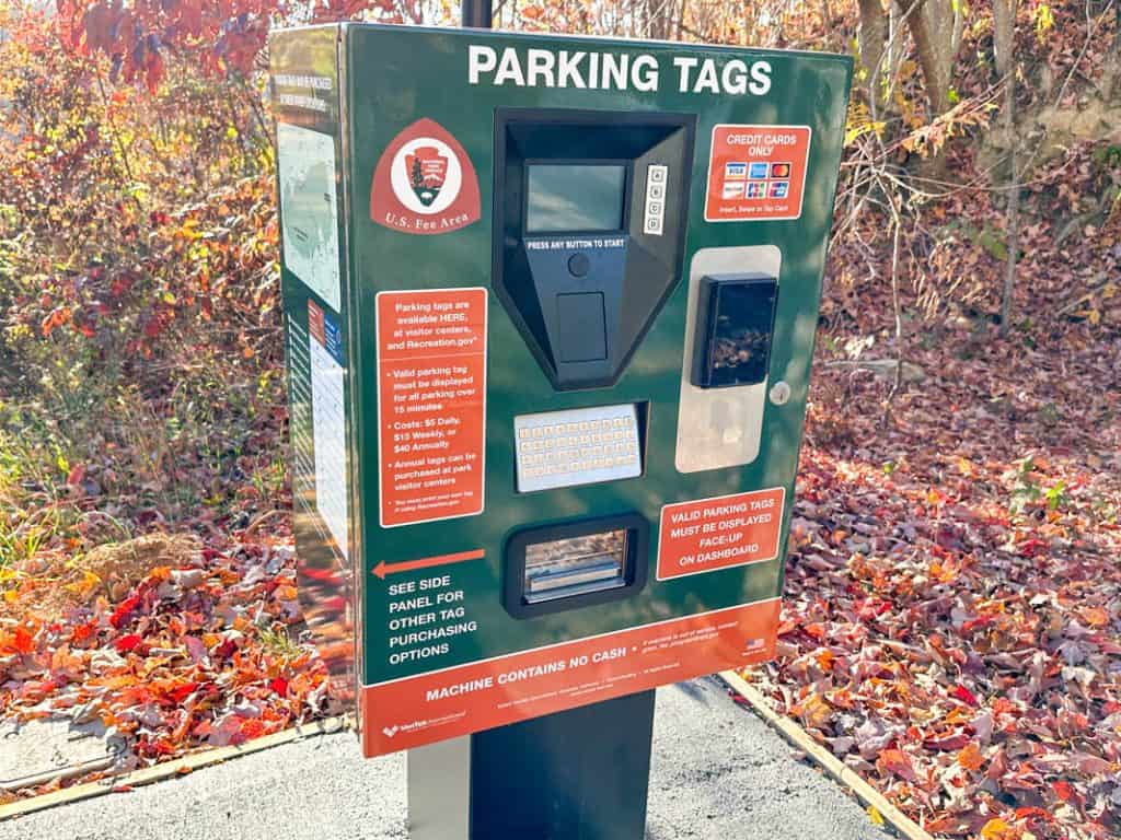 Parking Tag Machine in The Great Smoky Mountains National Park