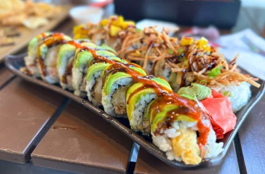 Sushi at Monsoon Asian