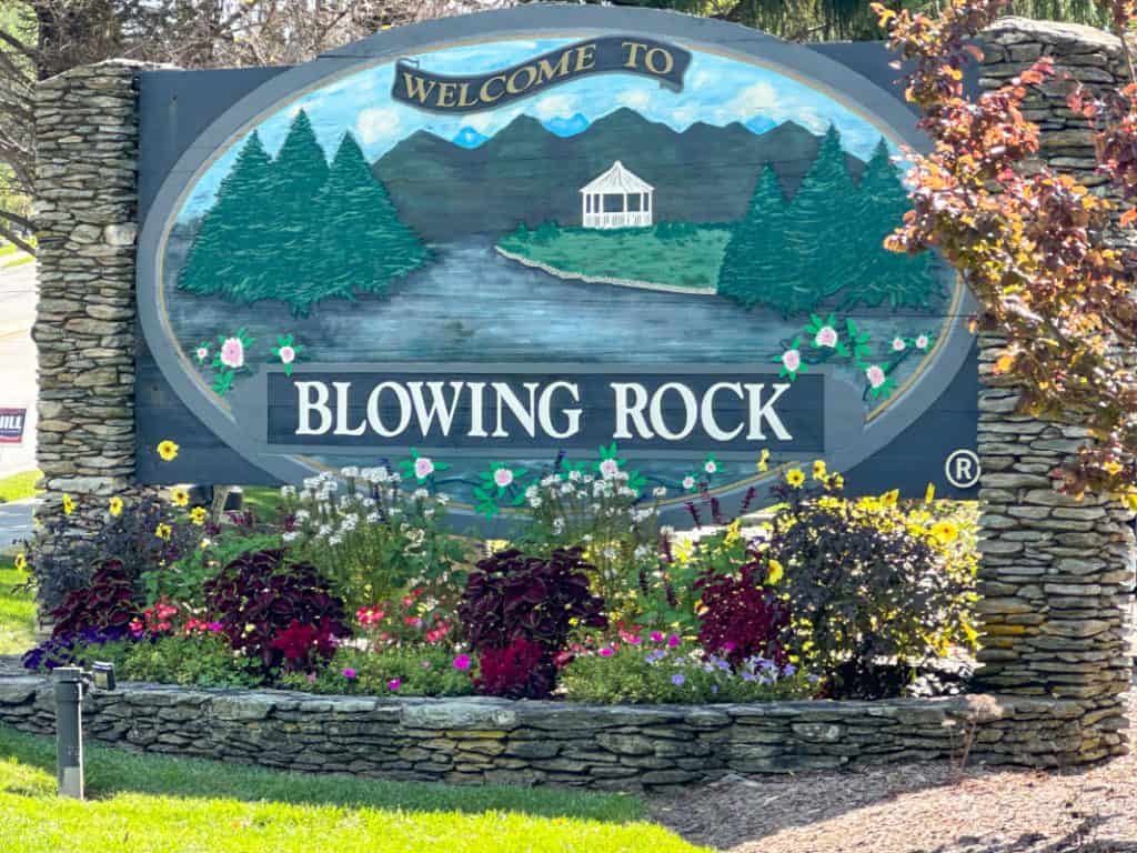 Welcome to Blowing Rock NC Sign