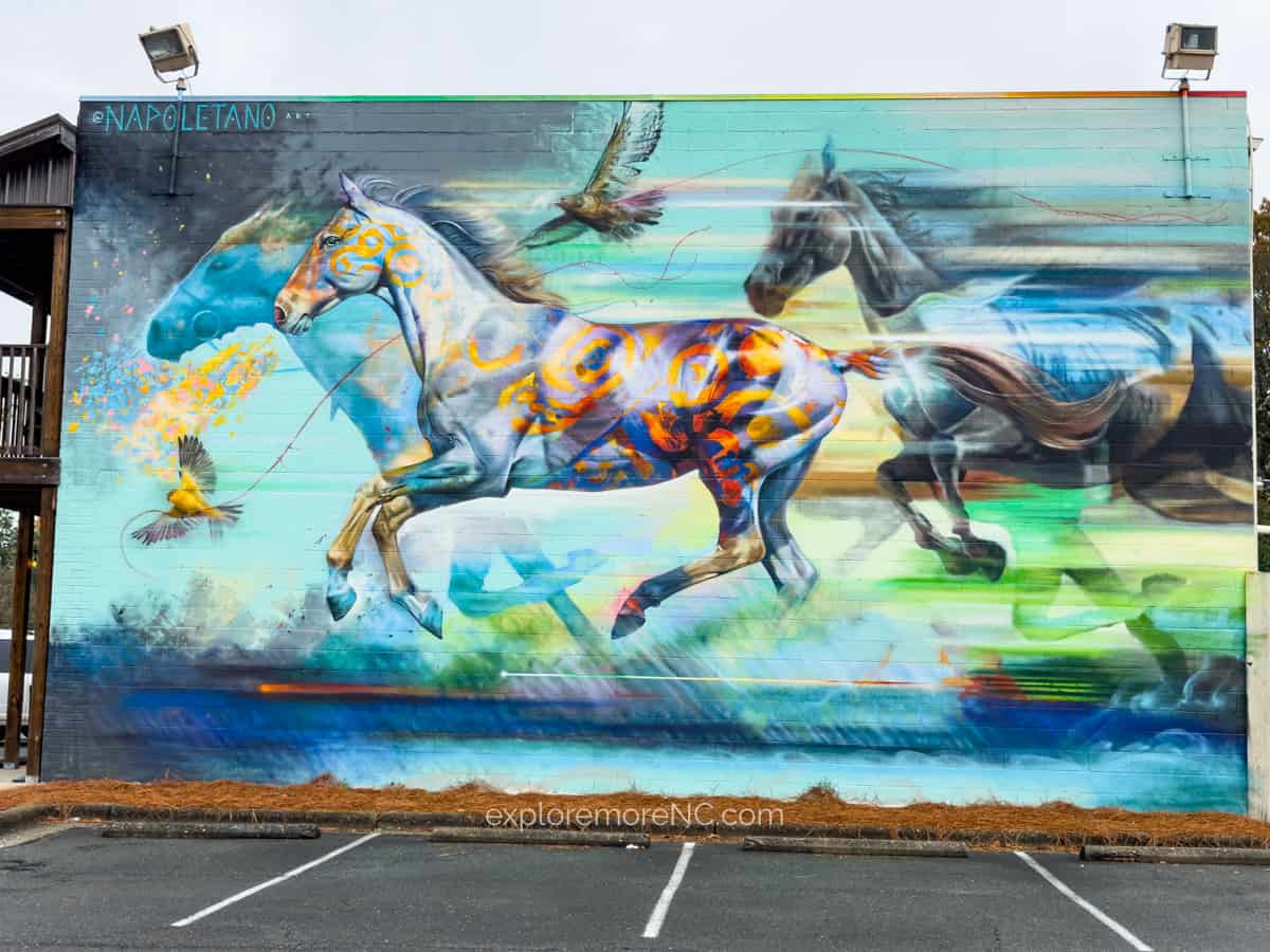 Beautiful Horse Mural downtown Southern Pines