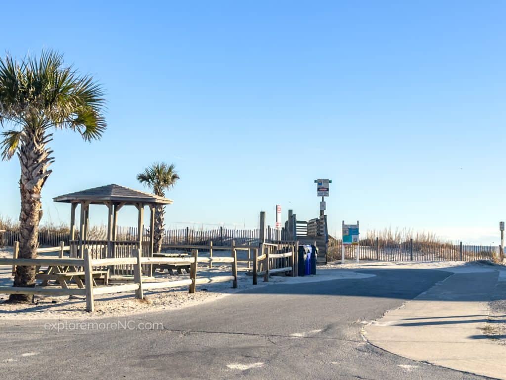 Things to do in Ocean Isle Beach NC include the beach, here is one of the beach access points