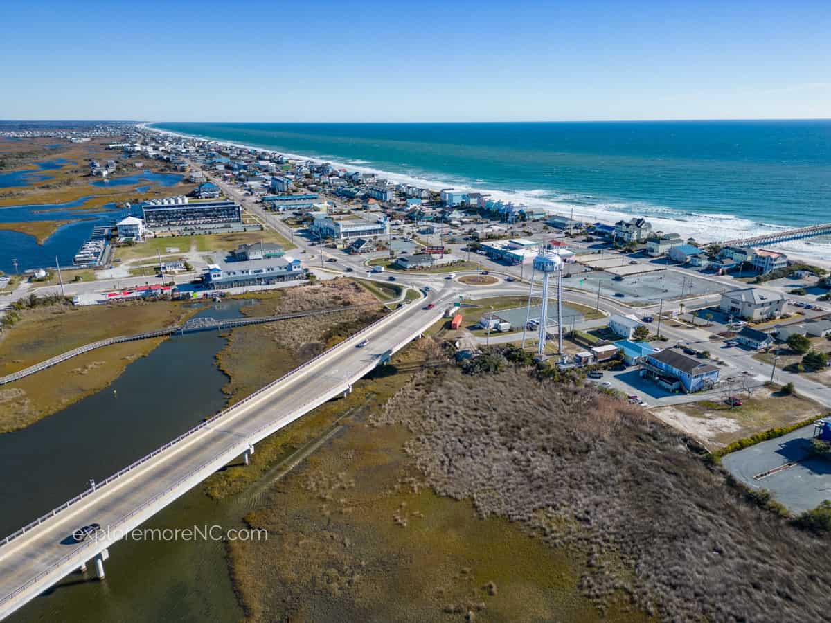 Aerial of Surf City NC